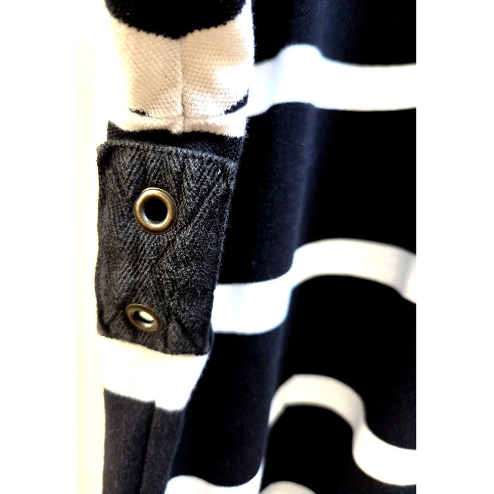 POLO by Ralph Lauren Big Pony Rugby Polo 3XB Striped Black/White S Sleeve Shirt - Picture 10 of 12